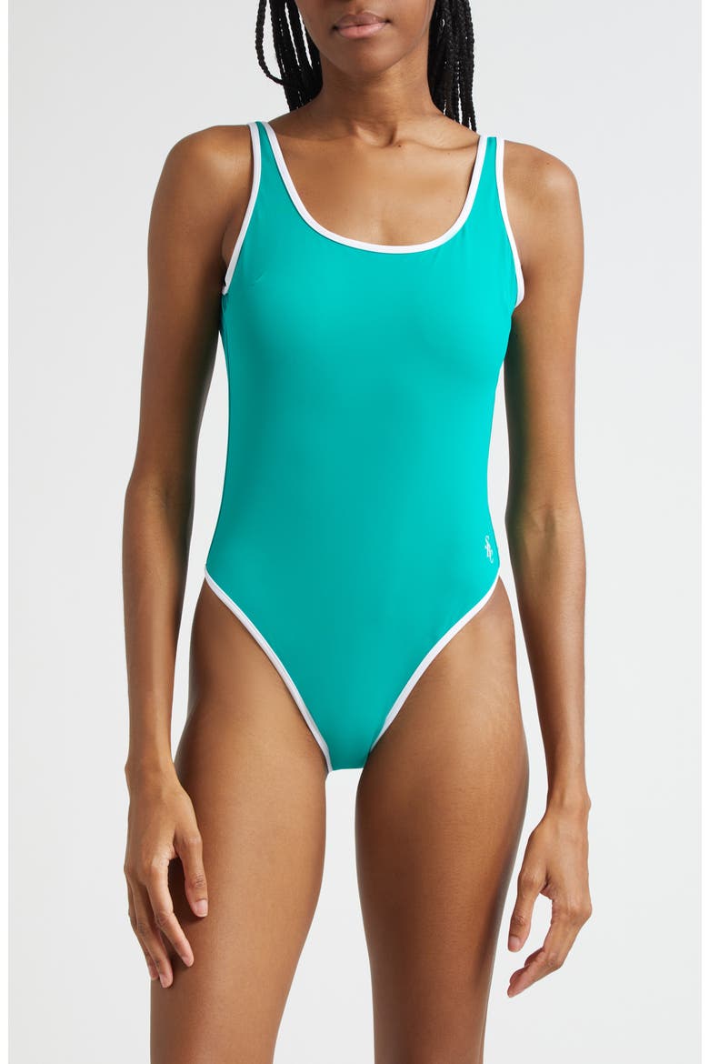 Carla One-Piece Swimsuit, Main, color, SPRING GREEN