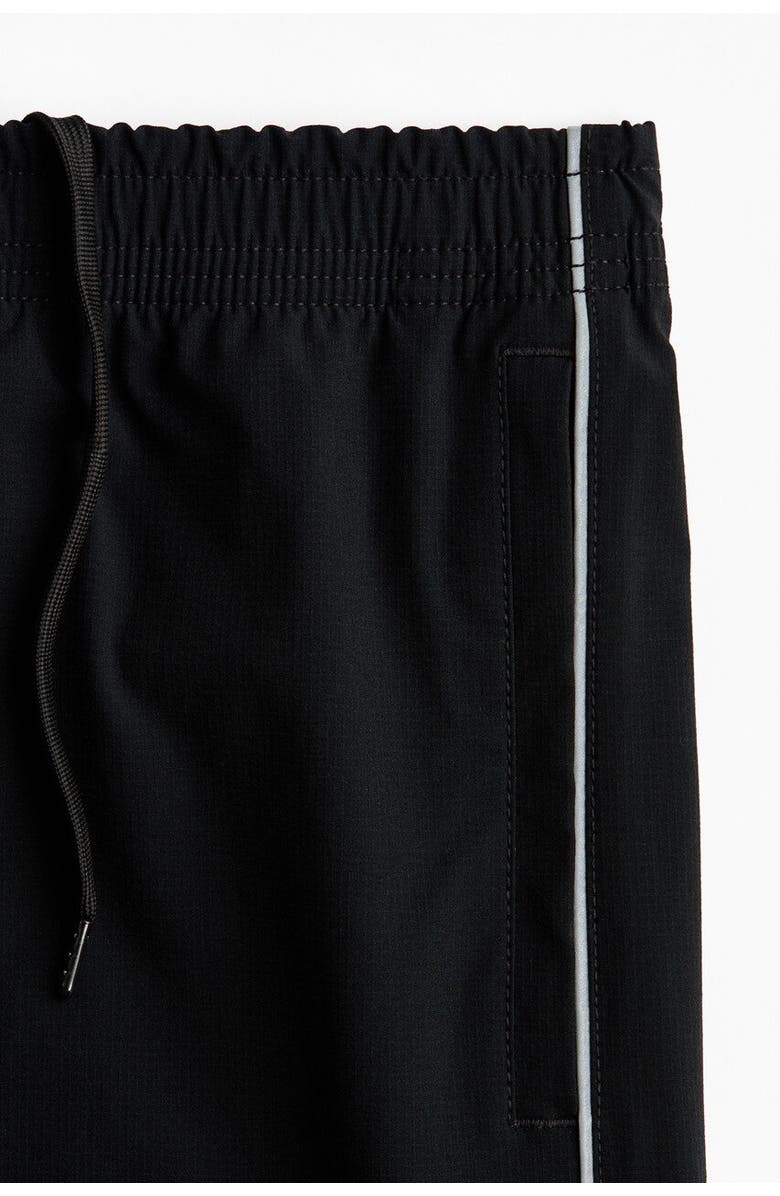 H&M Relaxed Fit Track Pants, Alternate, color, Black