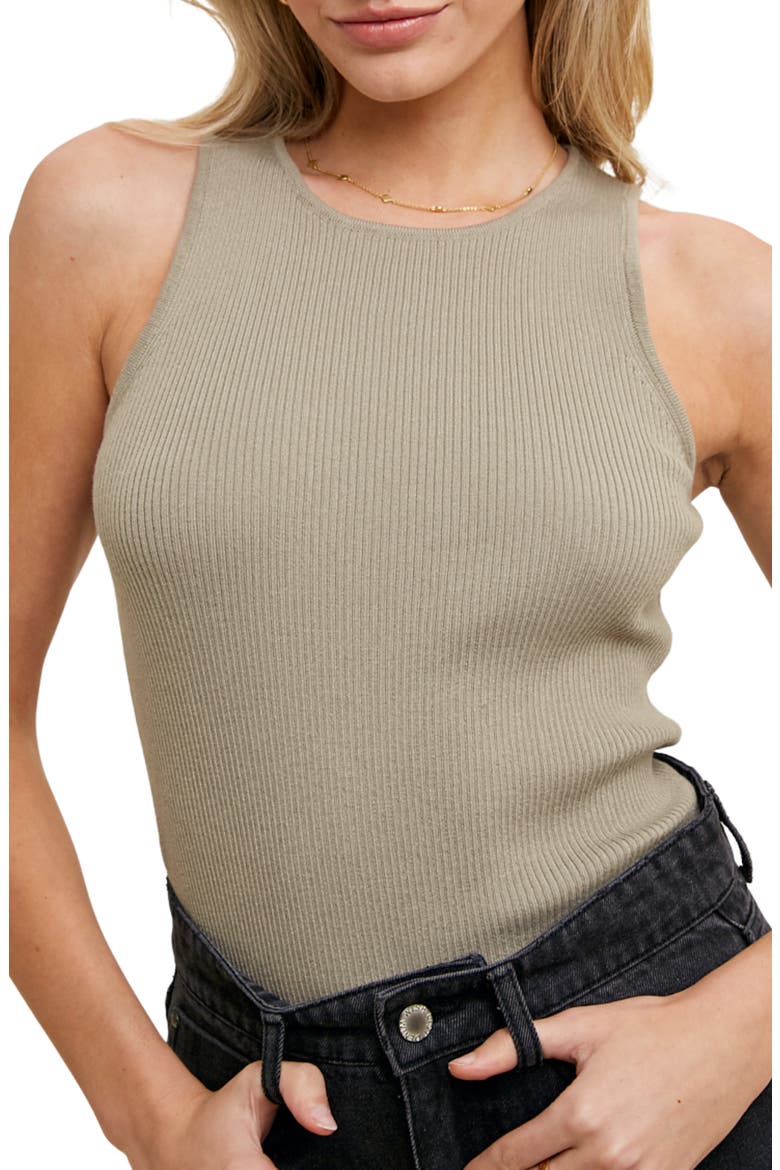 Ribbed Tank, Main, color, OLIVE