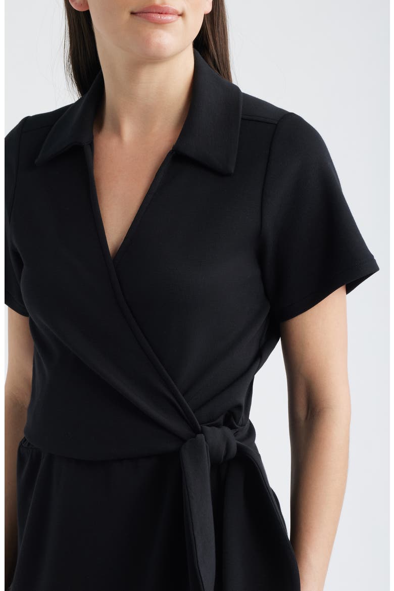 AirEssentials Midi Shirtdress, Alternate, color, VERY BLACK