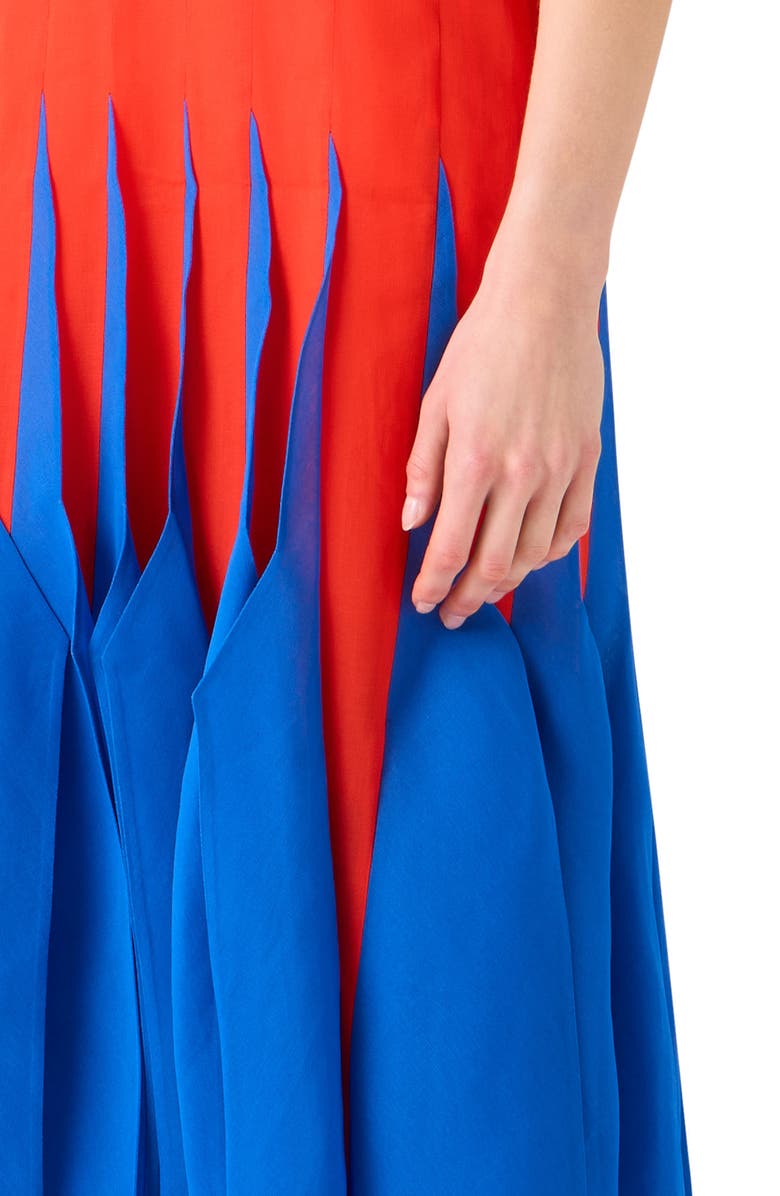 Akris High Plains Colorblock Silk Organza Dress, Alternate, color, 