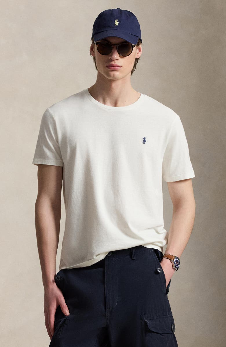 Polo Ralph Lauren Standard Fit Cotton & Linen T-Shirt, Alternate, color, Nevis