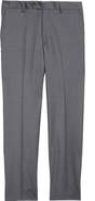Berle Flat Front Modern Fit Gabardine Stretch Wool Trousers