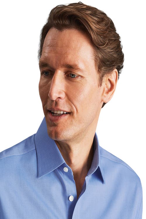 CHARLES TYRWHITT CHARLES TYRWHITT NON-IRON ROYAL OXFORD SLIM FIT SHIRT SINGLE CUFF 
