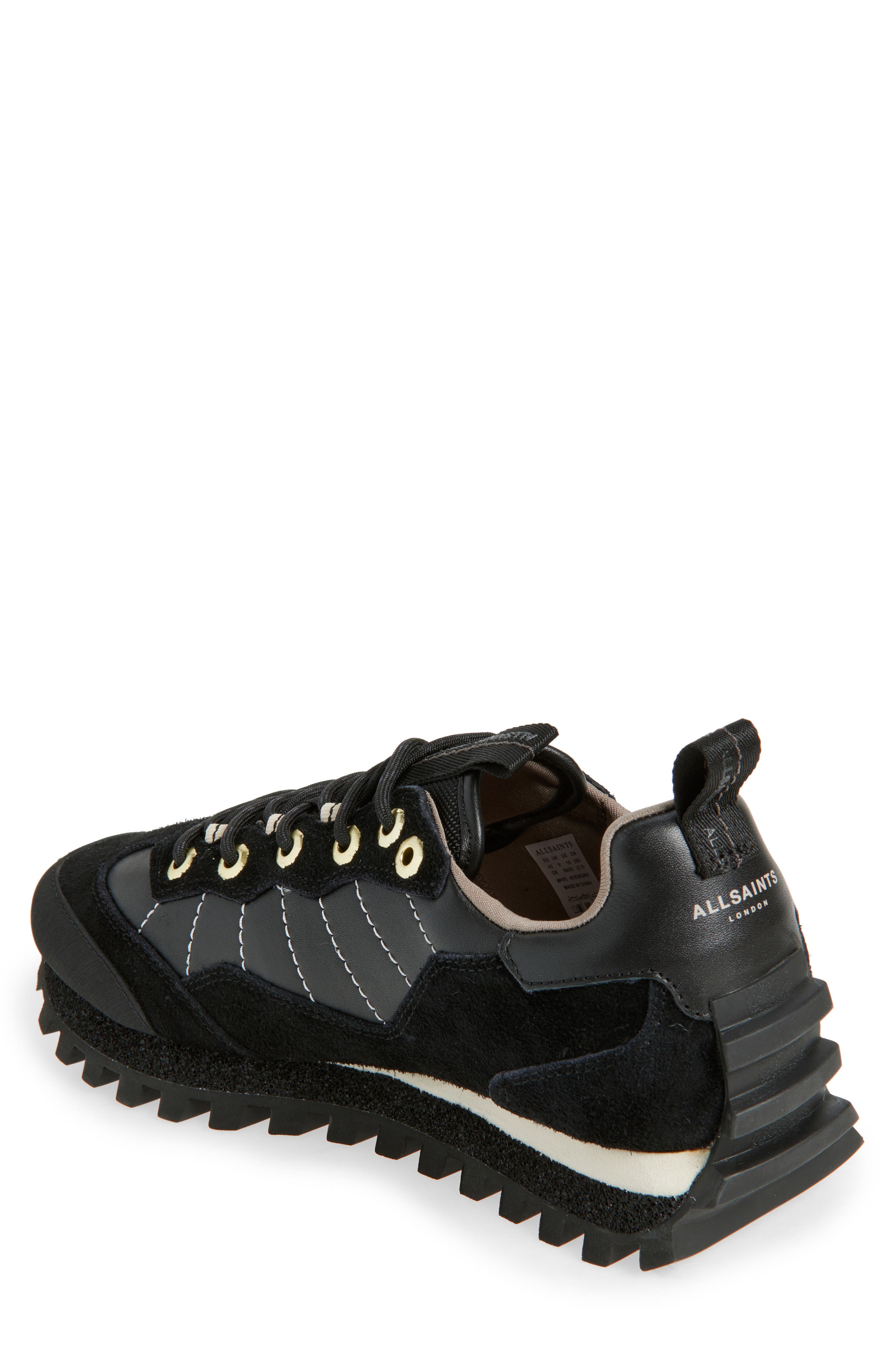 AllSaints Nevis Cleated Sneaker, Alternate, color, Black