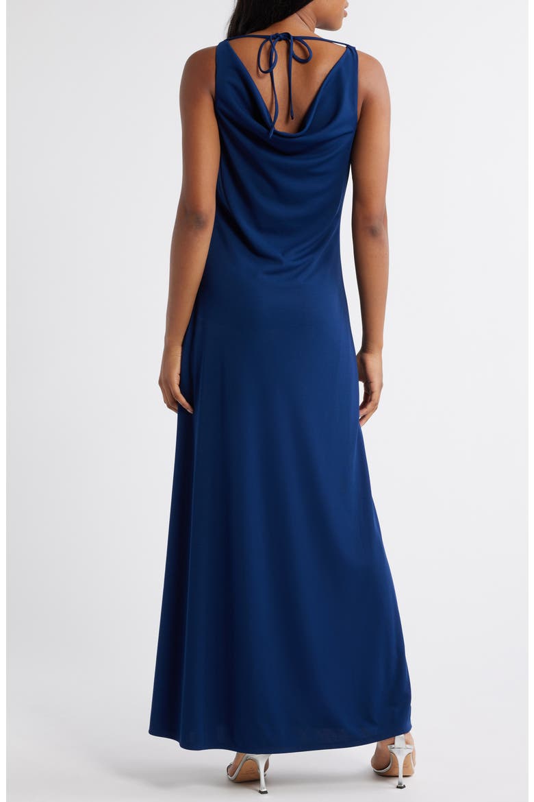 The Tamara Cowl Neck Gown, Alternate, color, BLUE