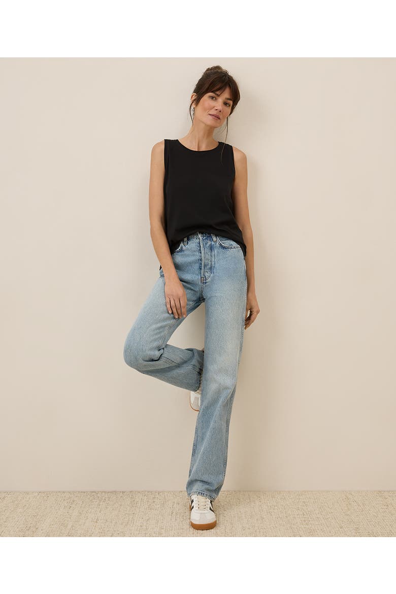 Organic Cotton Softspun High Neck Tank, Alternate, color, Black