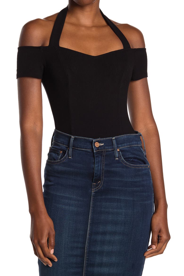 Anemone Bodysuit, Main, color, BLACK