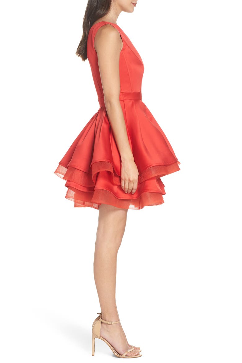 Bronx and Banco Emmanuel One-Shoulder Party Dress, Alternate, color, RED