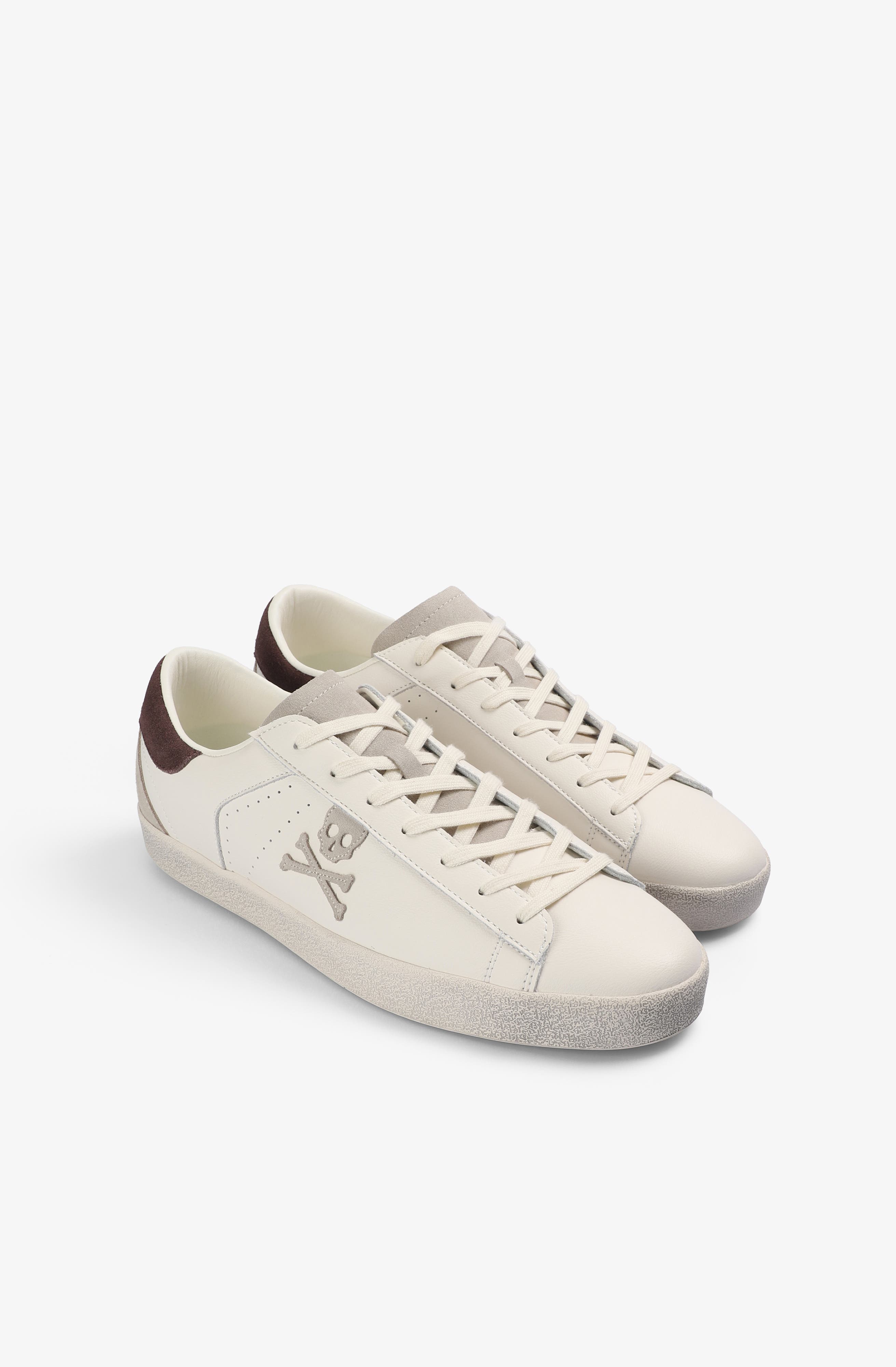 Side Skull Man Henry Sneakers, Alternate, color, Whiteburgundy