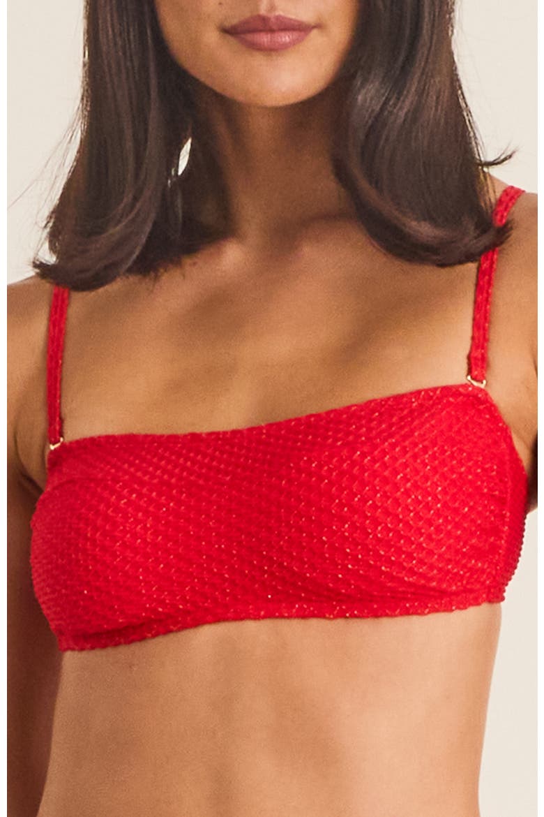 Straight Front Mia Bandeau, Alternate, color, Red
