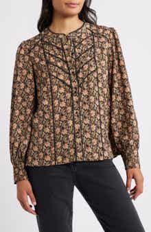 Bobeau Lace Edge Shirt