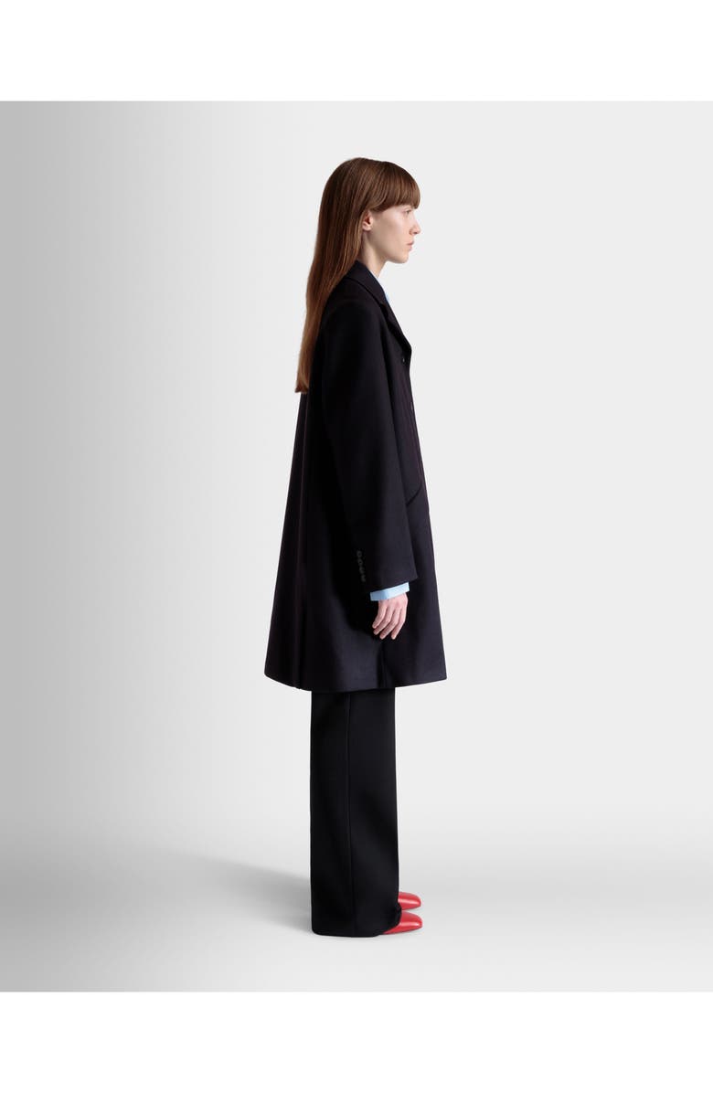 Bally Single-Breasted Midi Coat, Alternate, color, Blue