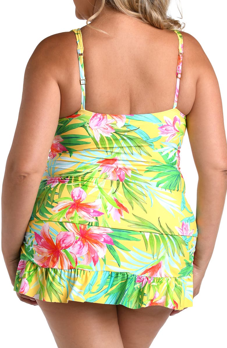 La Blanca Calypso Tankini, Alternate, color, Yellow Multi