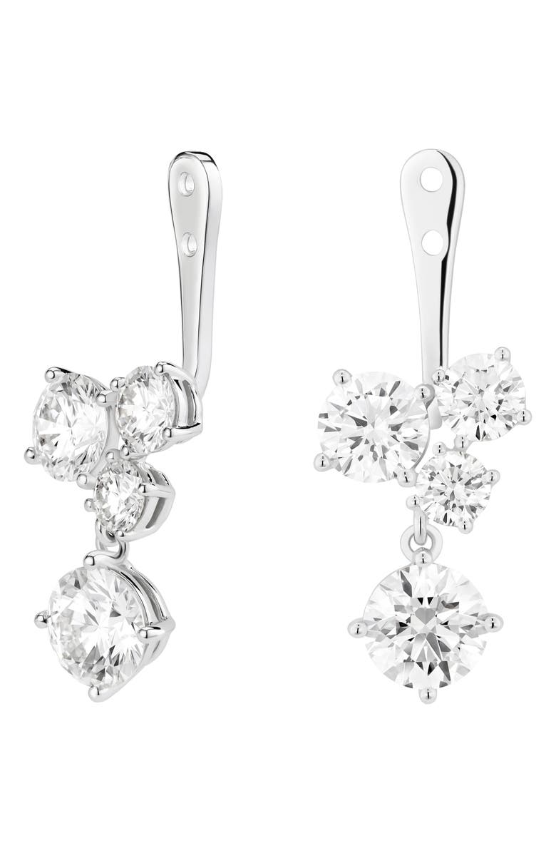 LIGHTBOX 3.29-Carat Lab Created Diamond Cluster Earring Enhancer, Alternate, color,