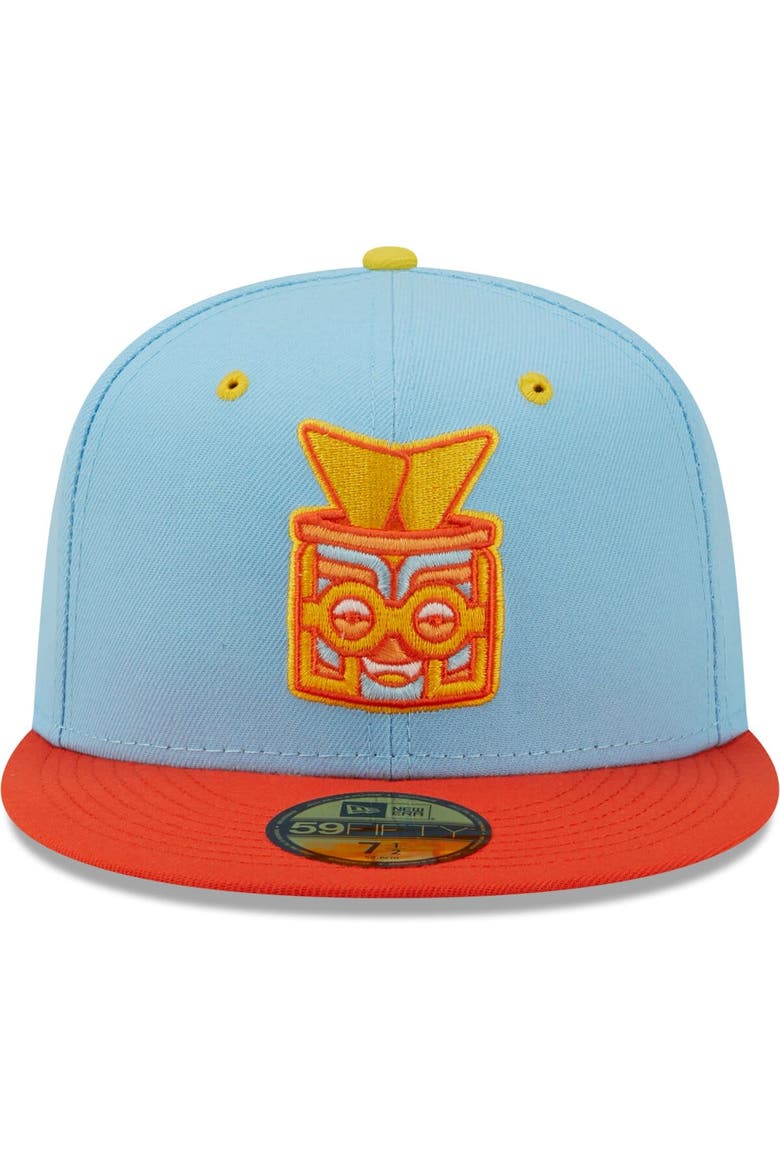 Men's New Era Light Blue/Orange Rayados de Winston-Salem Copa De La Diversion 59FIFTY Fitted Hat, Alternate, color, Blue