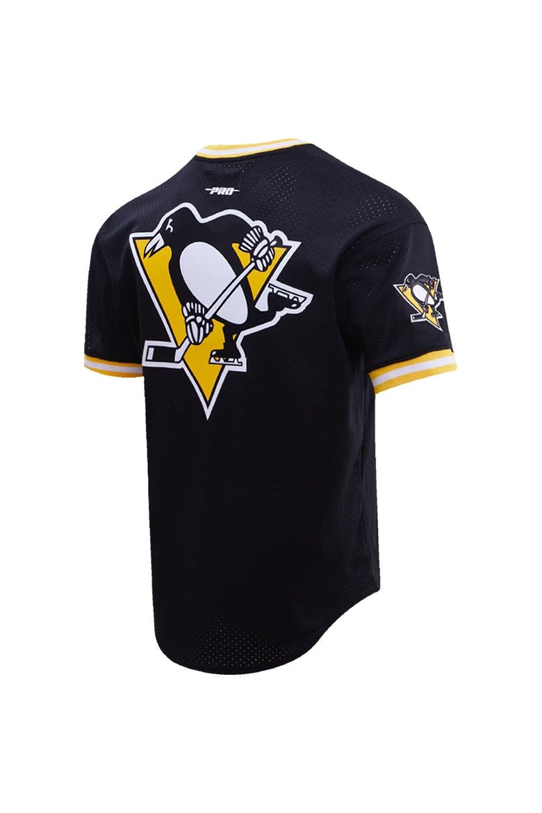 Men's Pro Standard  Black Pittsburgh Penguins Classic Mesh V-Neck T-Shirt, Alternate, color, Black