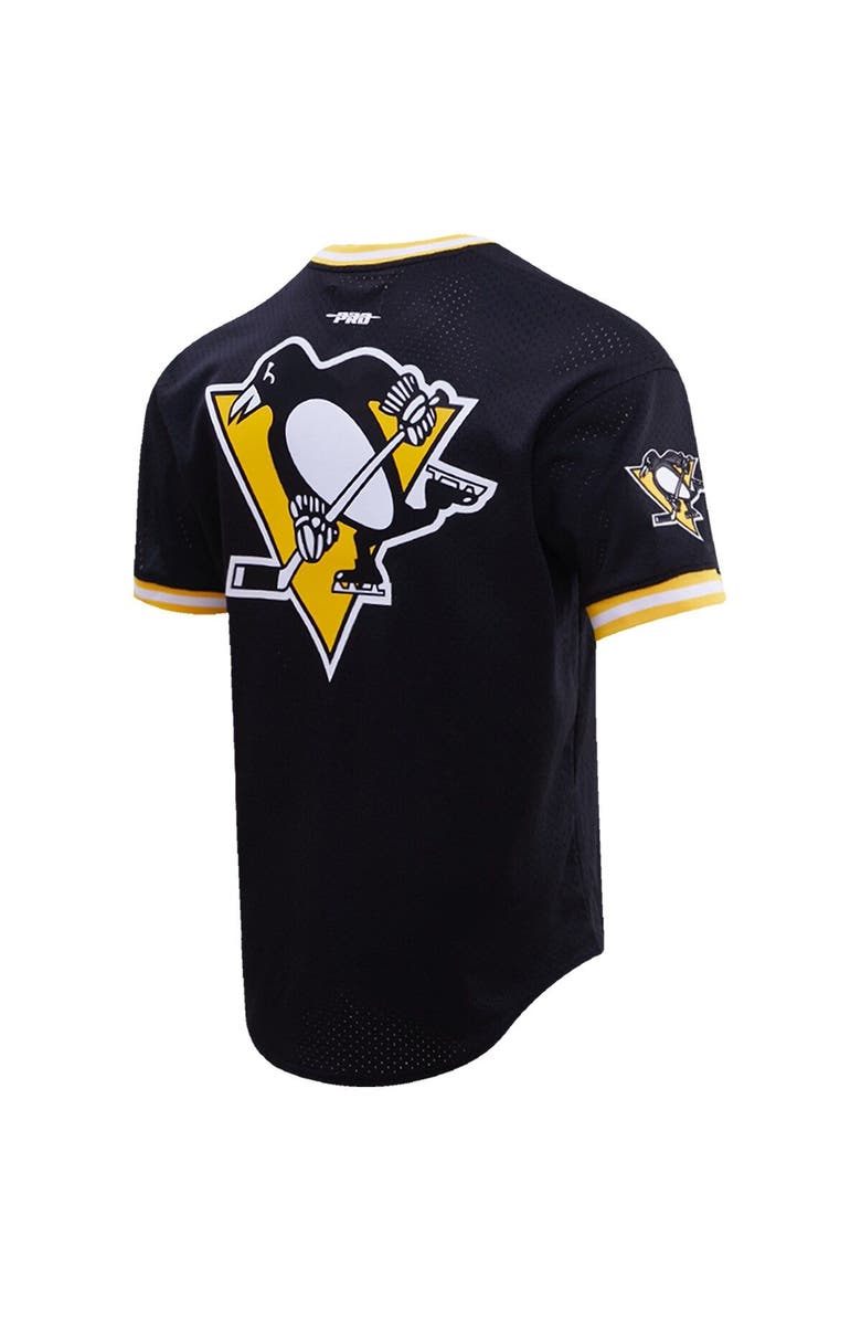 PRO STANDARD Men's Pro Standard  Black Pittsburgh Penguins Classic Mesh V-Neck T-Shirt, Alternate, color, Black
