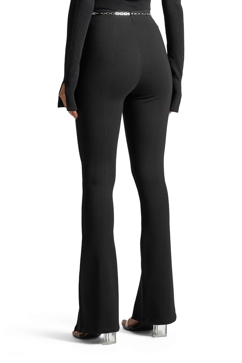 Fit and Flare Leggings with Chain, Alternate, color, Black