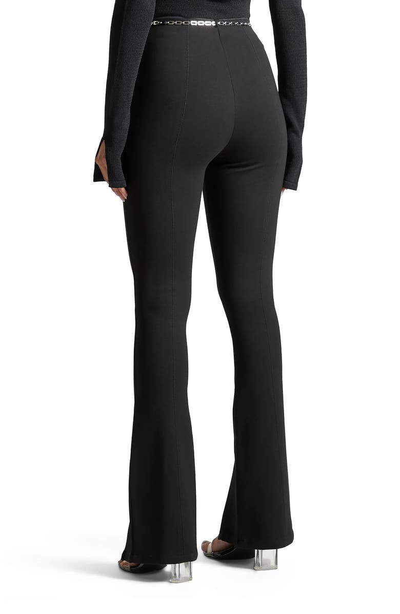 Manière De Voir Fit and Flare Leggings with Chain, Alternate, color, Black