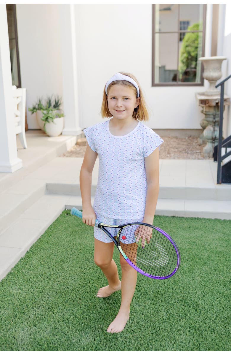 Lila and Hayes Emery Girls' Short Set, Alternate, color, Tennis Match Pink