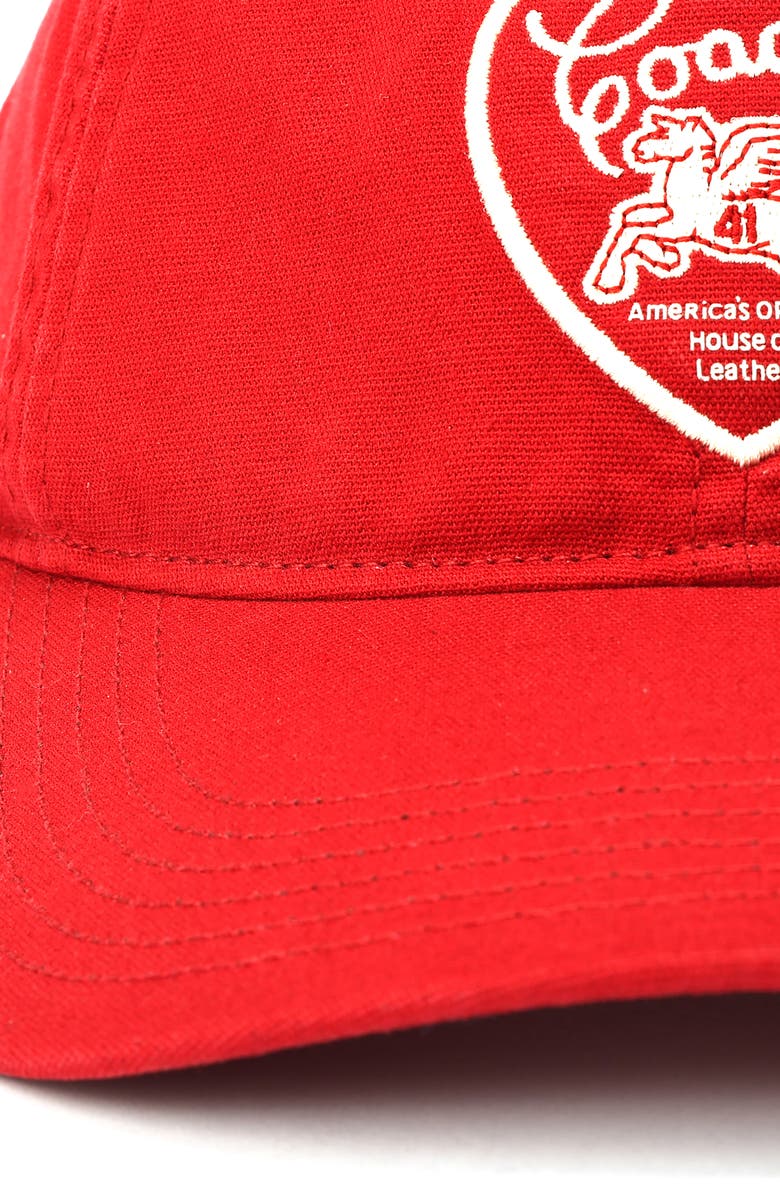 COACH Peggy Heart Patch Cotton Twill Baseball Cap, Alternate, color, Red Chalk