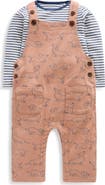 Mini Boden Long Sleeve T-Shirt & Print Overalls Set