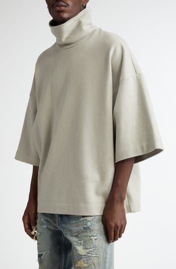Fear of God Short Sleeve Cotton & Wool Turtleneck T-Shirt