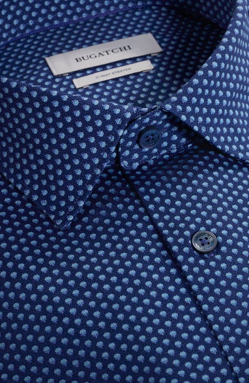 Bugatchi James Ooohcotton® Floral Button-up Shirt In Blue