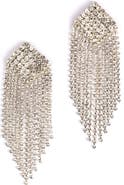 Deepa Gurnani Niomi Crystal Fringe Drop Earrings