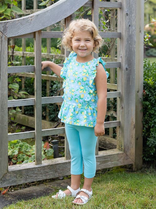 FLORENCE EISEMAN FLORENCE EISEMAN LEMON PRINT TOP WITH CAPRI LEGGING 