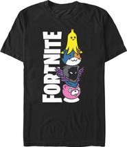 FORTNITE Men's Fortnite Cute Characters Logo Graphic Tee
