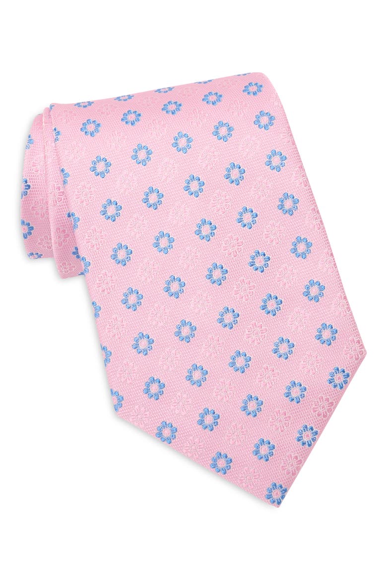 Circle Flower Petal Tie, Main, color, PINK