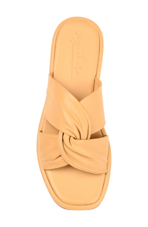 Journee Signature Kanndice Crisscross Slide Sandal In Tan