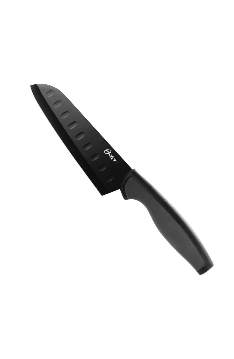 OSTER Slice Craft 2 Piece Stainless Steel Santoku Knife Set, Alternate, color, Black