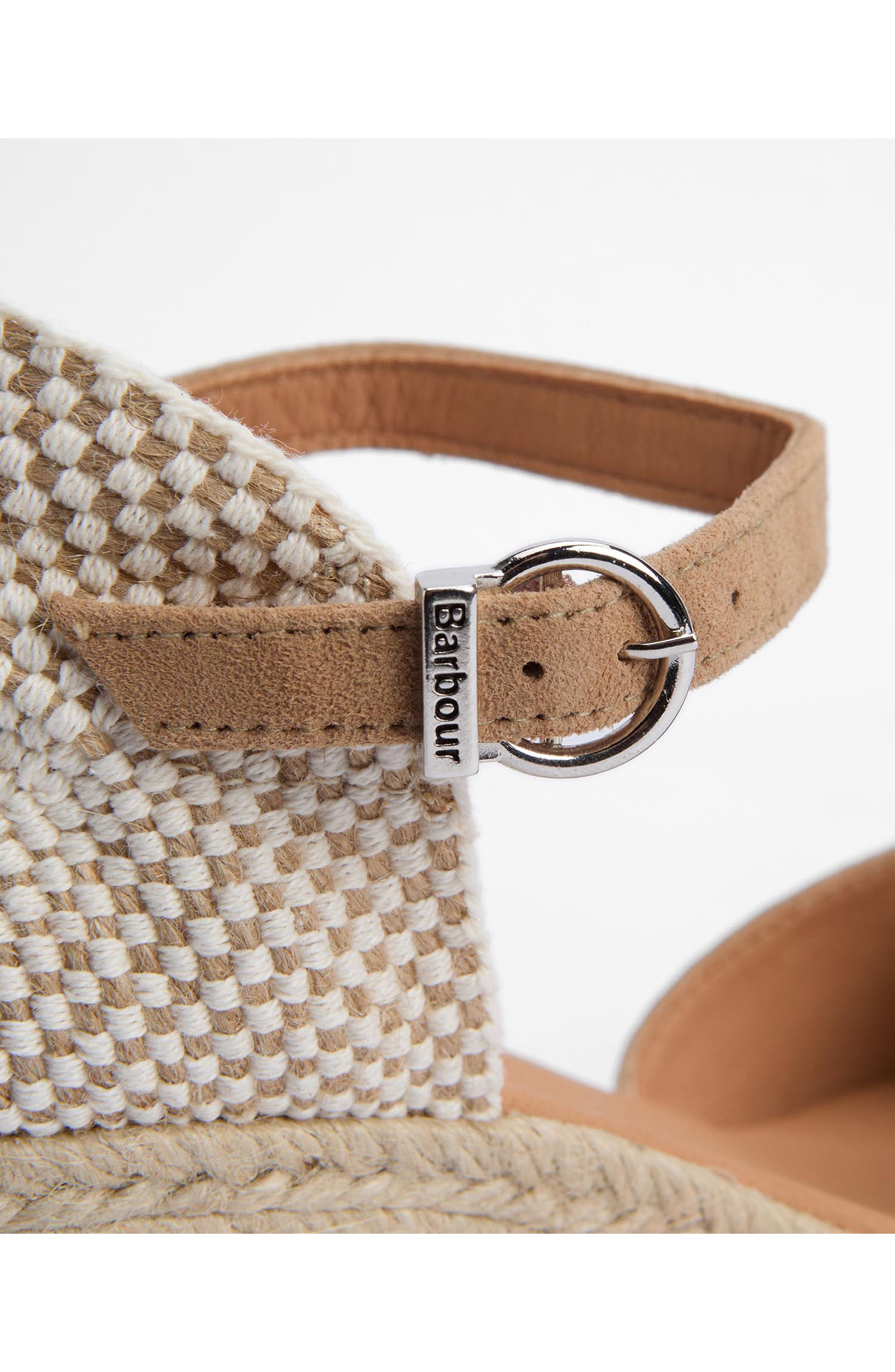 Barbour Elder Espadrille Wedge, Alternate, color, Tan Suede