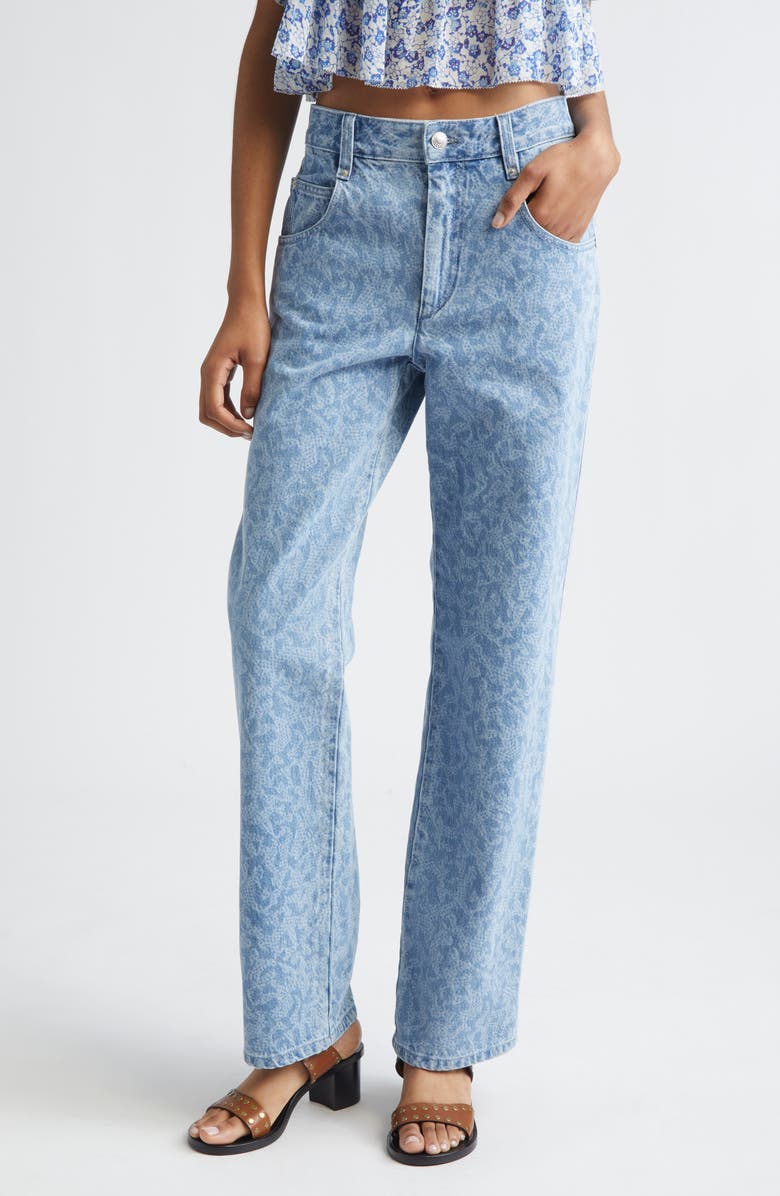 Isabel Marant Étoile Brinsa Straight Leg Jeans, Main, color, Blue