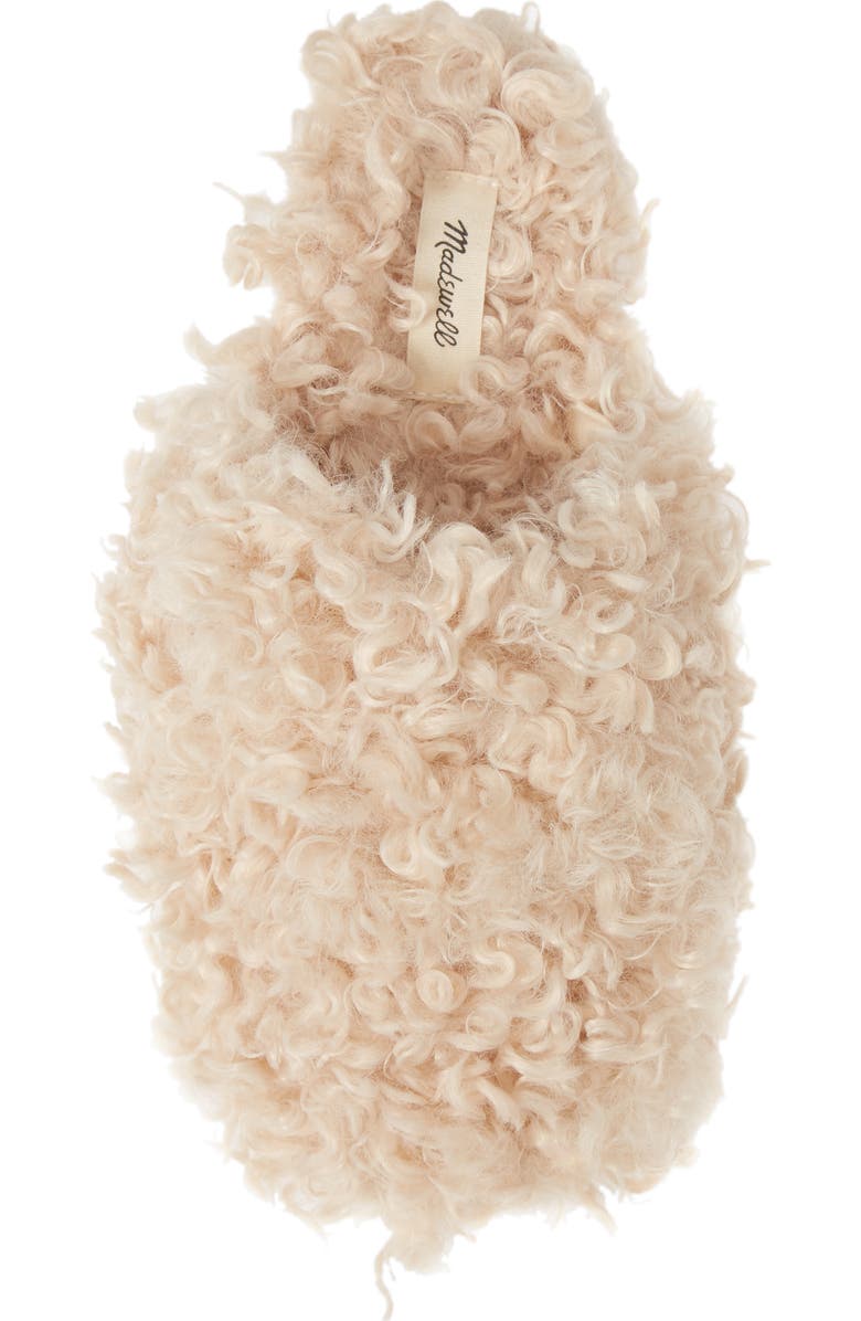 Madewell The Scuff Curly Faux Fur Slipper, Alternate, color,