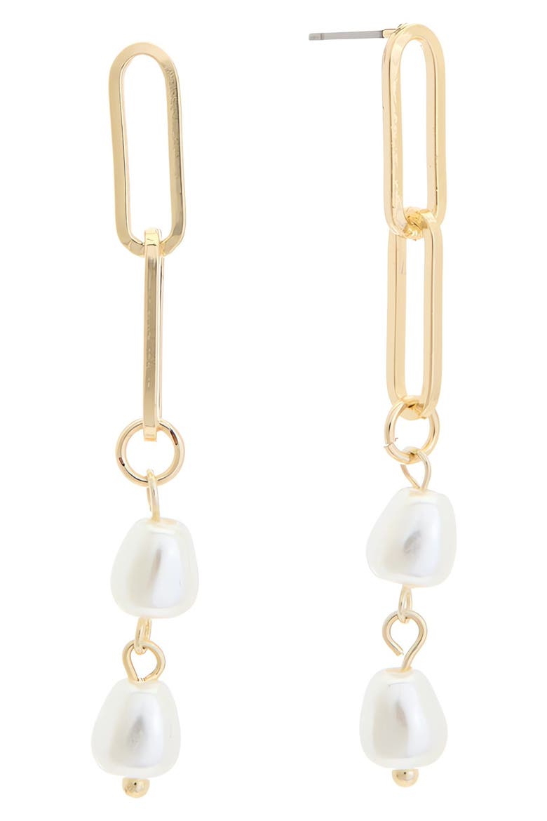 Chain Link Drop Earrings, Main, color, YELLOW