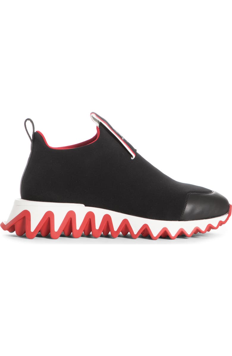 Christian Louboutin Tiketa Neoprene Slip-On Sneaker, Alternate, color, Black