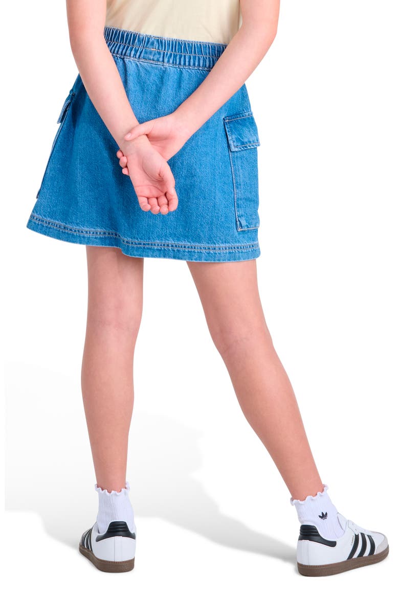Kids' Cargo Denim Skort, Alternate, color, MEDIUM WASH DENIM