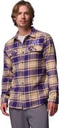Columbia Men's Columbia Purple Washington Huskies Flare Gun Omni-Wick Flannel Long Sleeve Button-Up Shirt