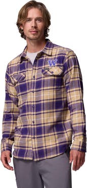 Columbia Men's Columbia Purple Washington Huskies Flare Gun Omni-Wick Flannel Long Sleeve Button-Up Shirt