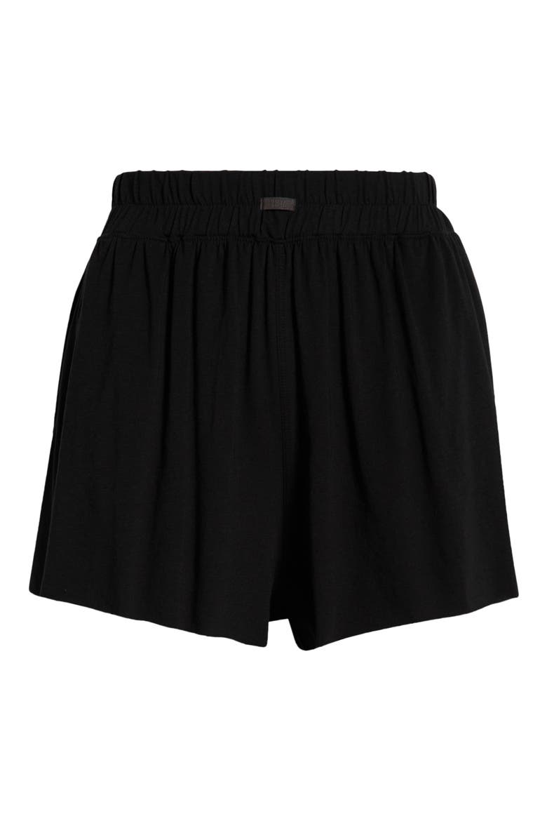 Organic Pima Cotton Sleep Shorts, Alternate, color, IMMERSED BLACK