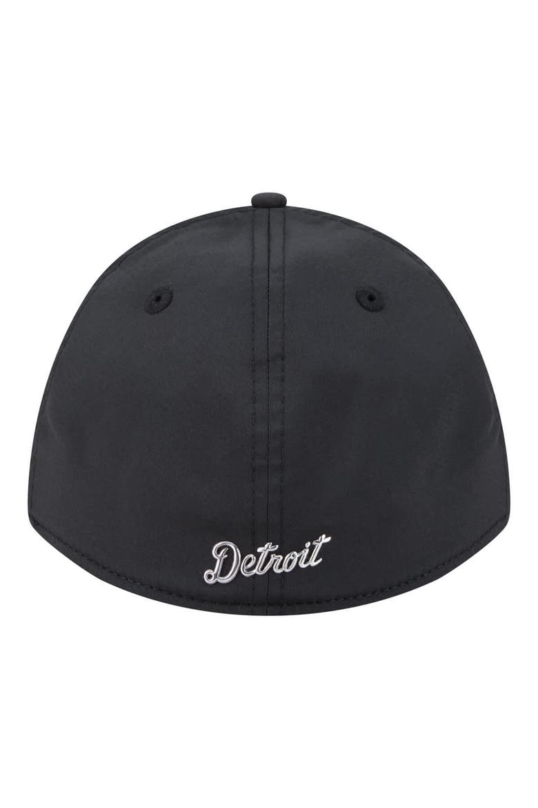 Men's New Era  Black Detroit Tigers Metallic 39THIRTY M-Crown Flex Hat, Alternate, color, Black