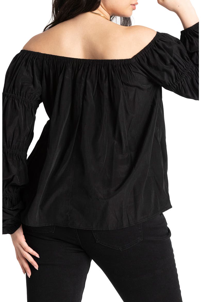 Off the Shoulder Top, Alternate, color, BLACK