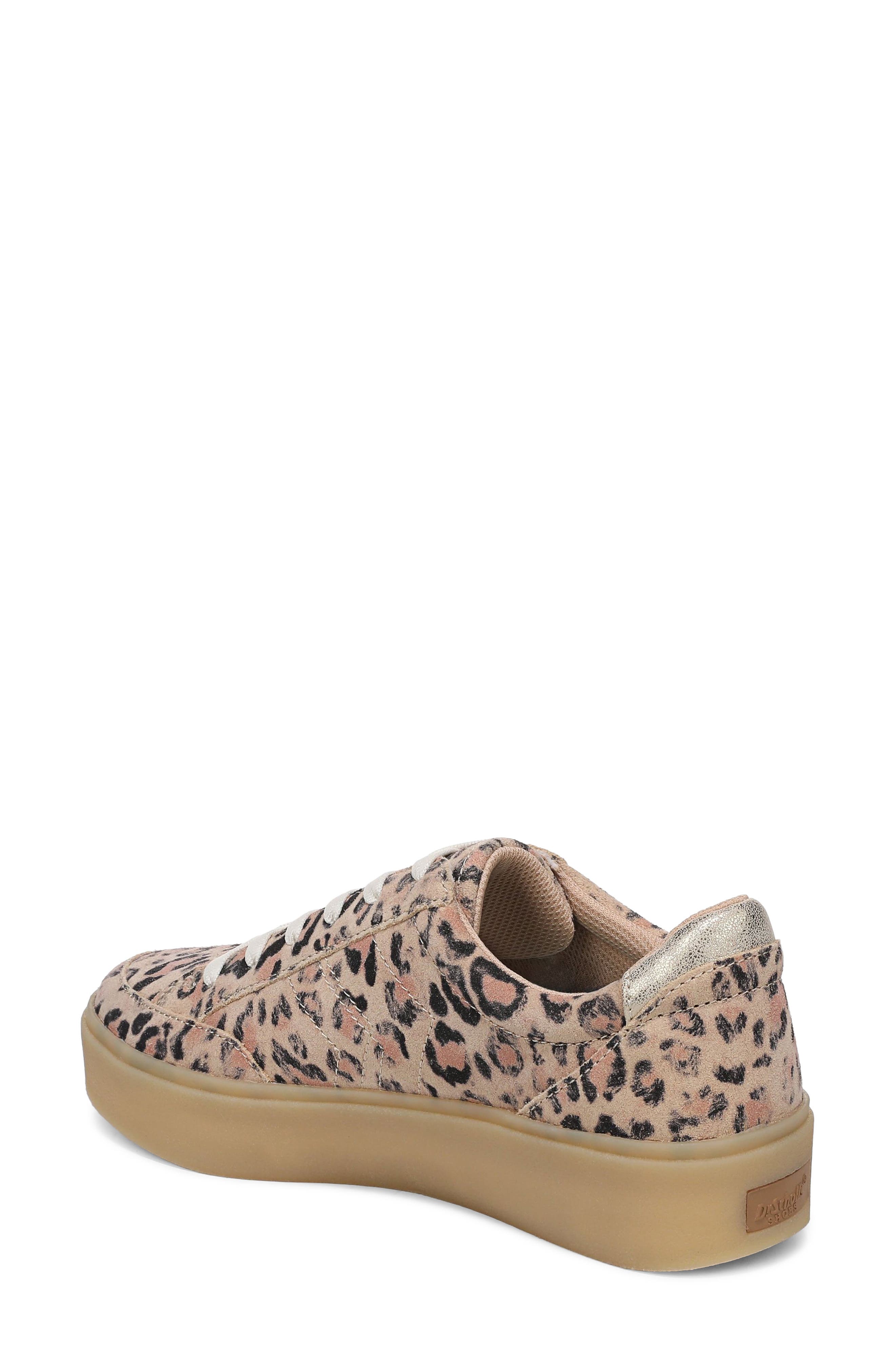 Madison Lace Platform Sneaker, Alternate, color, SAND LEOPARD PRINT SUEDE
