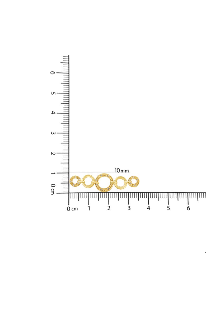 10K Yellow Gold over Silver Diamond Accent Graduated Infinity Circle Bolo Bracelet, Alternate, color, Yellow