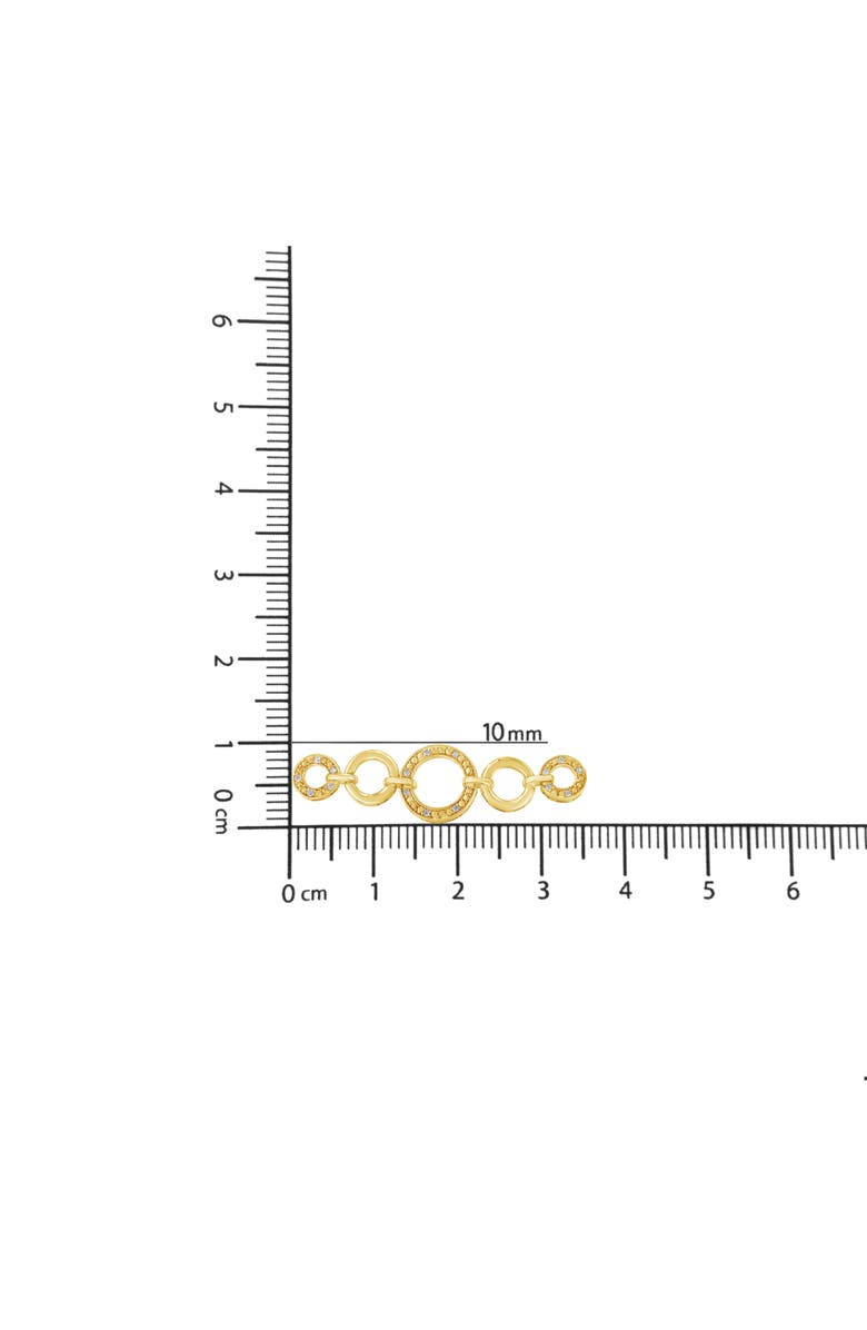 Haus of Brilliance 10K Yellow Gold over Silver Diamond Accent Graduated Infinity Circle Bolo Bracelet, Alternate, color, Yellow