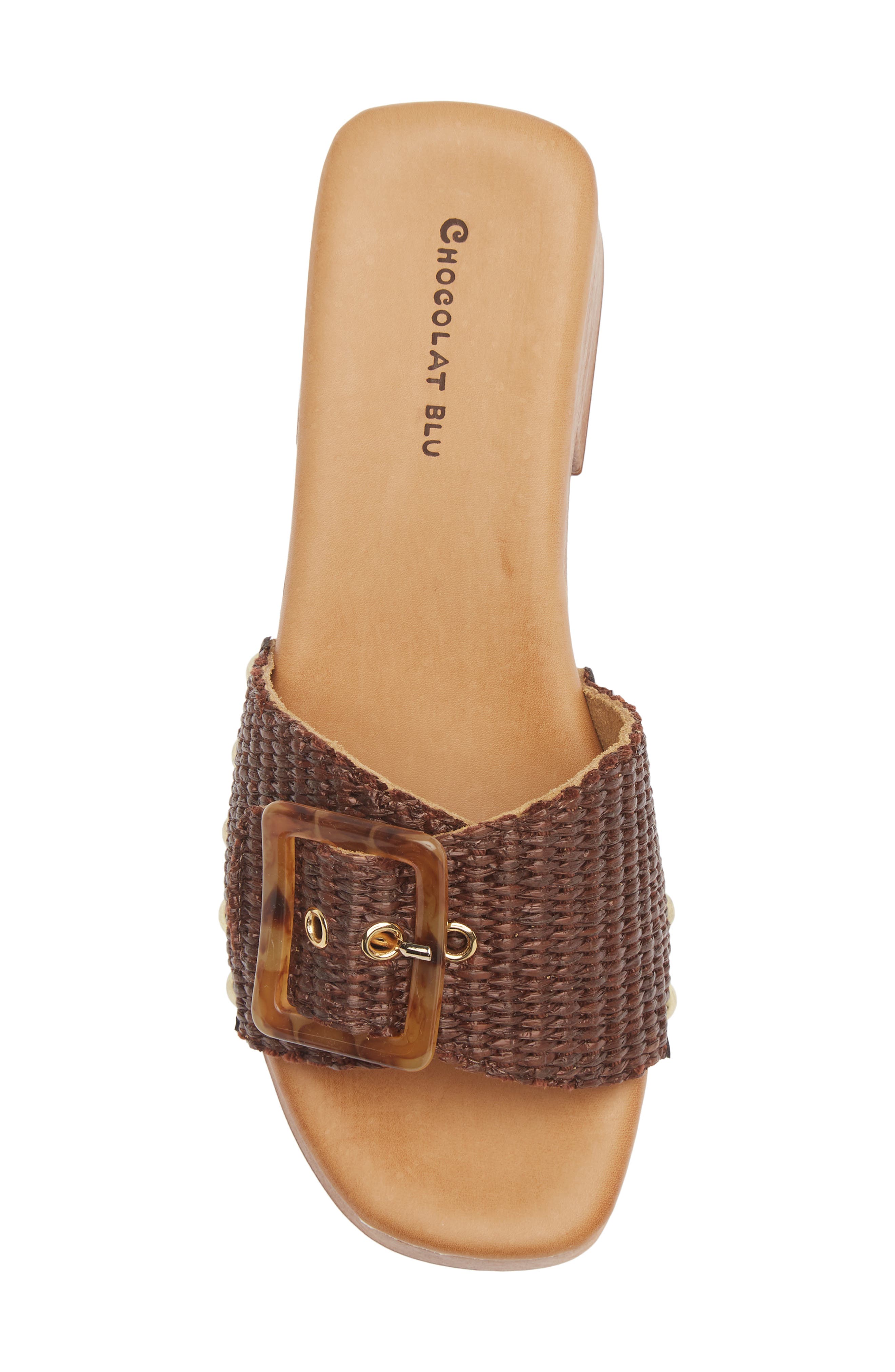 Chocolat Blu Lari Platform Sandal, Alternate, color, Brown Raffia
